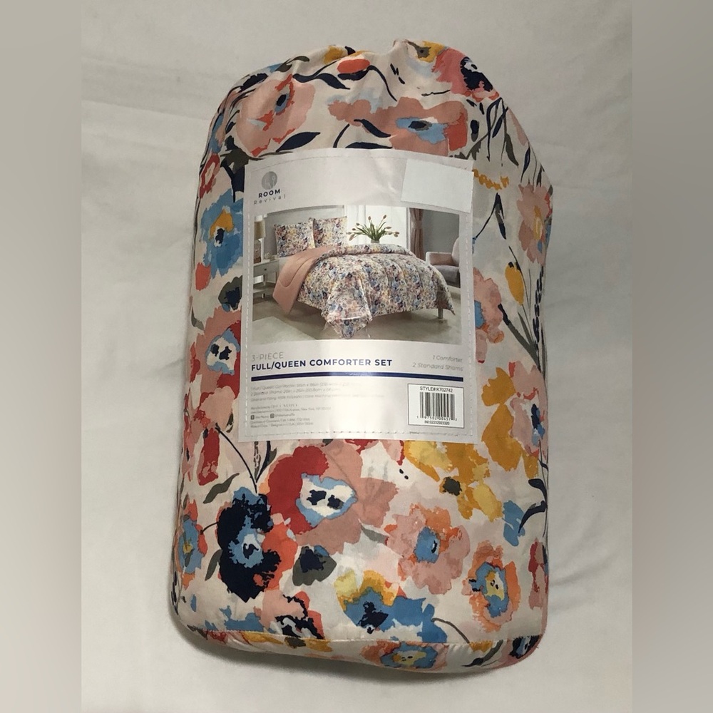 Bloomwater Floral Comforter 3pcs  Set - Multicolor (Full/Queen)